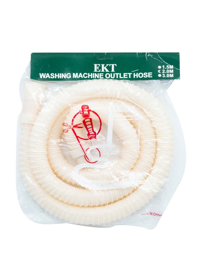 Homesmiths Washing Machine Hose Outlet White 2meter - Image 1