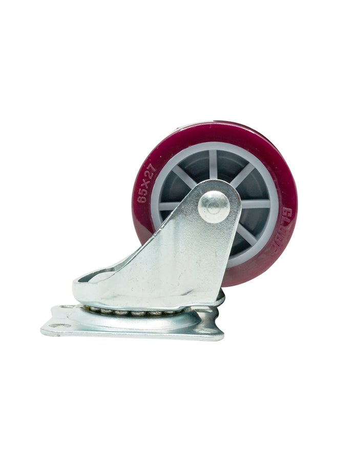 Homesmiths Caster Wheel Type Red/Silver 2.5inch - Image 1