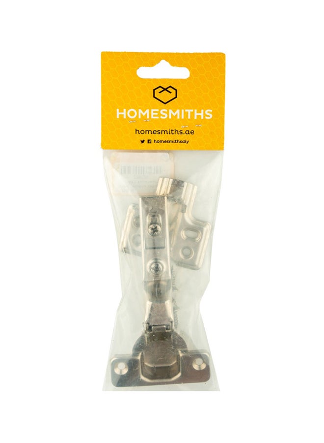 Homesmiths Cab Hinges Inset Silver 4x2.5inch - Image 1