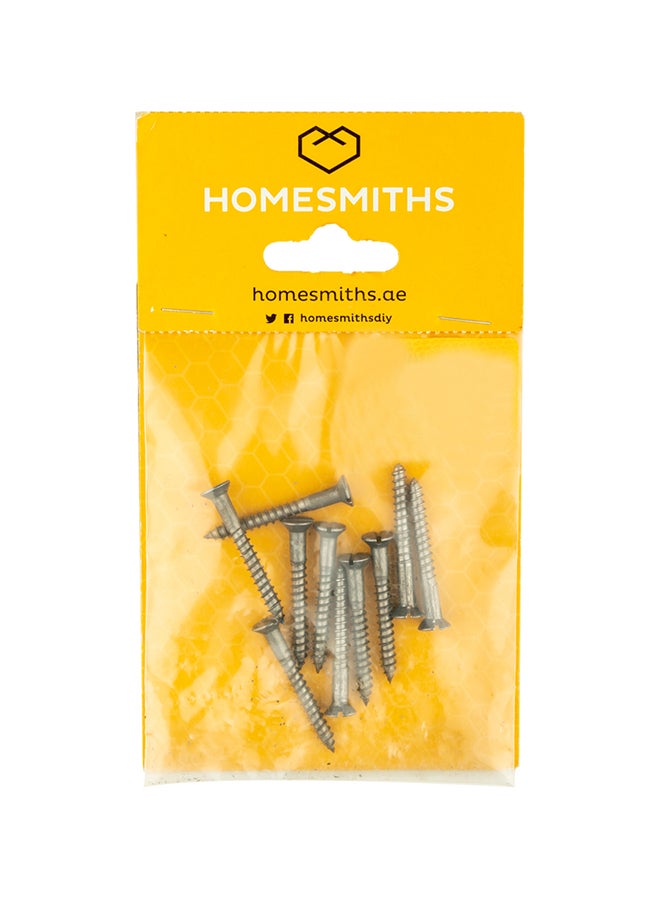 Homesmiths Mild Steel Wood Screw Silver 1.5x10mm - Image 1