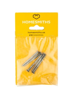 Homesmiths Mild Steel Wood Screw Silver 8x2inch  - Image 1