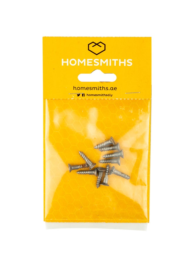 Homesmiths Mild Steel Wood Screw Silver 8x0.75inch - Image 1