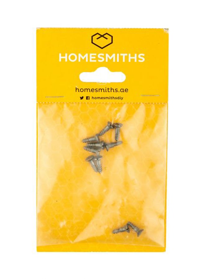 Homesmiths Mild Steel Wood Screw Silver 6x0.75inch - Image 1