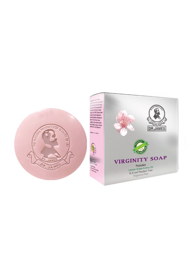 DR. JAMES Virginity Soap Probiotics Lemon Grass Aroma Oil 80grams  - Image 1