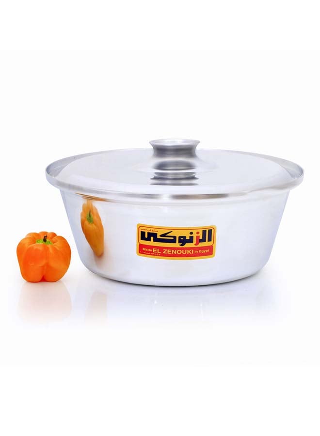 الزنوكى قدر للشاورما من الألومنيوم فضي Size 26سم 