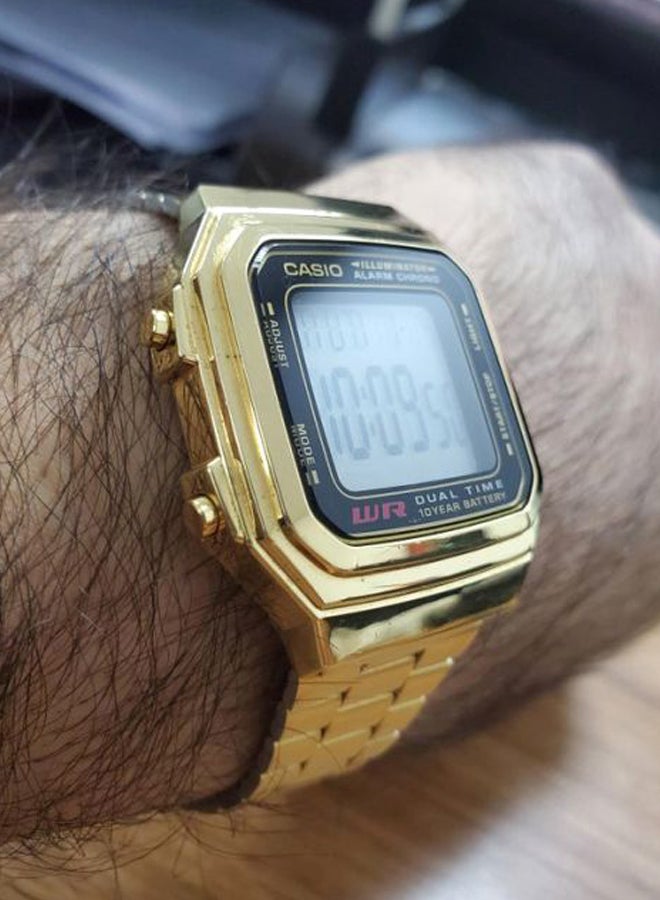 كاسيو ساعة رقمية مضادة للماء طراز A178WGA-1ADF للرجال - Image 5