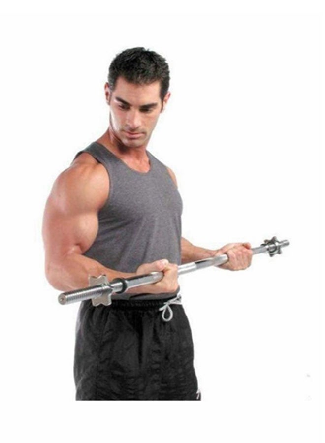 Generic Professional Straight Barbell Bar With Spin Lock 47inch 47inch  - Image 2