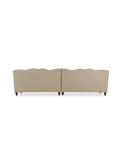 homes r us 4-Seater Turbo Sofa Brown 340x95x98cm  - Image 3