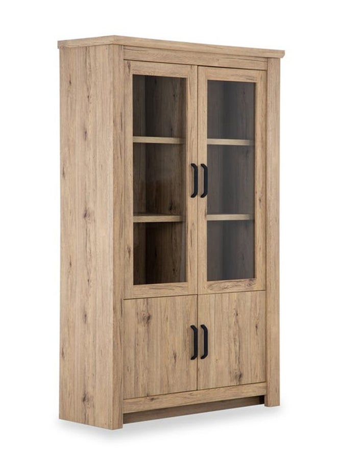Braxton 2-Glass Doors Curio Cabinet Light Brown 120x194x46cm - v1645087885/N21161621A_3