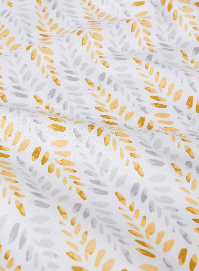 Amal Fitted Bedsheet Set Super King Size High Quality 100% Cotton Percale 144 TC Light Weight Everyday Use 1 Bed Sheet 200x200+33 And 2 Pillow Cases 50x75 cm Printed Chevron Gold Cotton Chevron Gold Super King - Image 4