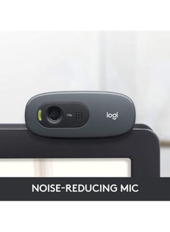 Logitech C270 Hd Webcam 720P 30Fps Built-In Noise Reducing Mic Auto Light Correction For Skype-Facetime-Hangouts-Webex-Pc-Mac-Laptop-Macbook-Tablet Black  - Image 2