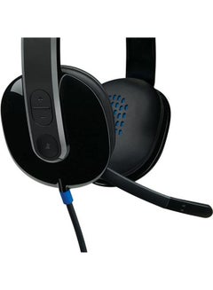 Logitech H540 USB Headset, With Noise-Cancelling Mic, Wired Connectivity, 18 Hours Battery Life, High Definition Sound Quality, On Ear Controls, Black  - Image 2