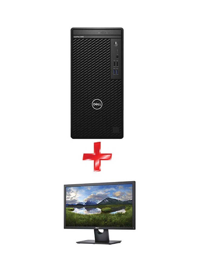 DELL Optliplex 3080 T Intel Core I5 10500 4GB Ram 1TB HDD Intel UHD Graphics 630 Dos With E2218HN 22 inch TN LED Full HD Monitor Black  - Image 1