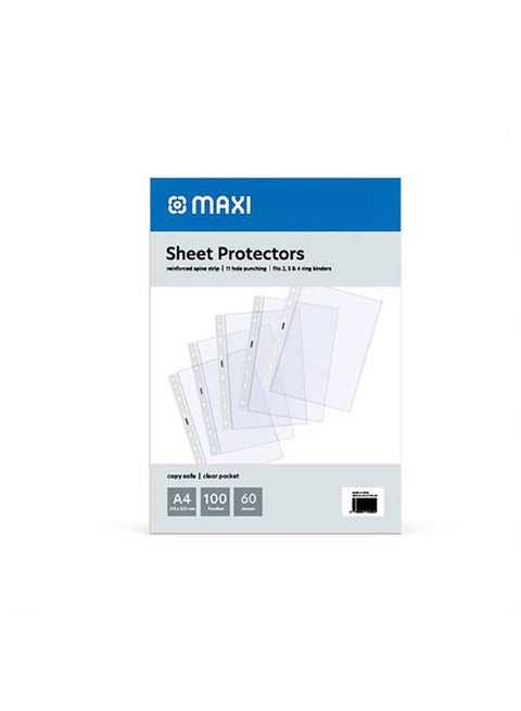 100-Piece Sheet Protector Set Clear
