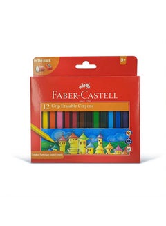 12-Piece Grip Erasable Triangular Crayons Set Multicolour