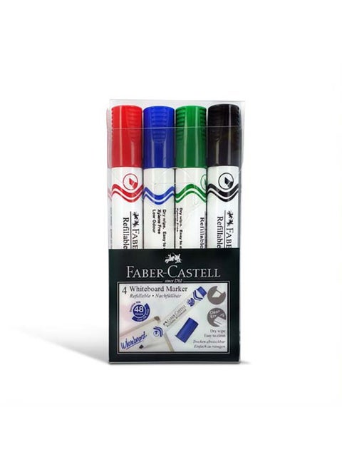 4-Piece Whiteboard Marker Set Multicolour