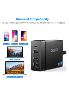 CHOETECH PD 72W 4-Port Desktop Charger Black  - Image 4