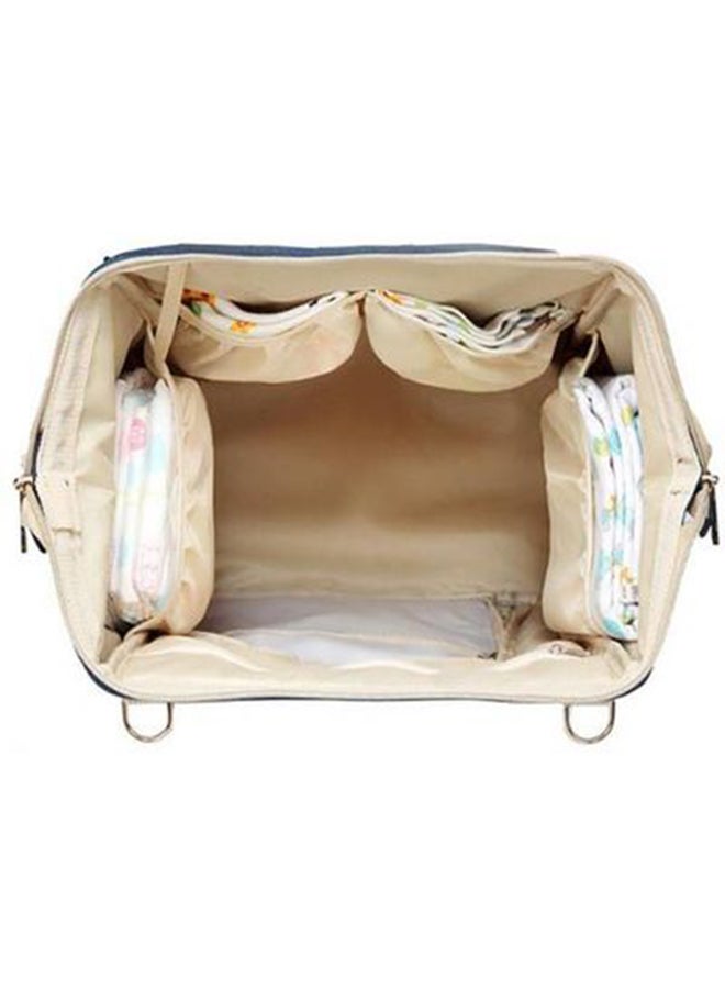 Baby Polyester Elegant Design Diaper Bag With Adjustable Padded Shoulder Straps-Grey/Beige  - Image 3