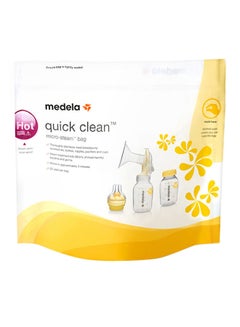 Medela Quick Clean Microwave Sterlization Bags - Microwave Sterilization, Convenient And Time - Saving, Safe And Effective, Reusable  - Image 1