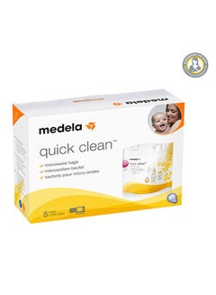 Medela Quick Clean Microwave Sterlization Bags - Microwave Sterilization, Convenient And Time - Saving, Safe And Effective, Reusable  - Image 3