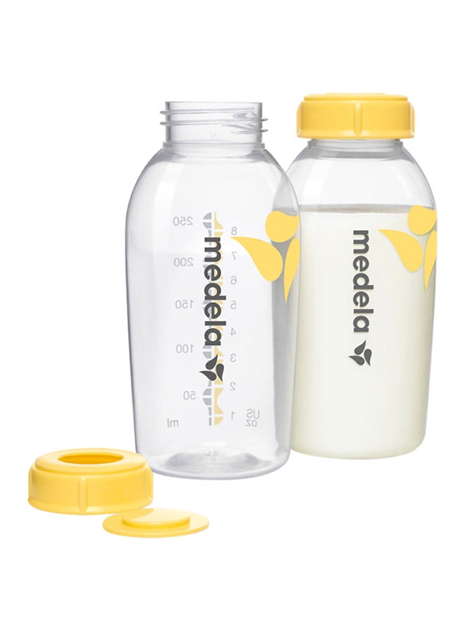 Medela - 2 Pieces Breastmilk Bottles 250 Ml - Safe And Bpa - Free, Accurate Measurement Markings And Compatible With Medela Breast Pumps - Image 1
