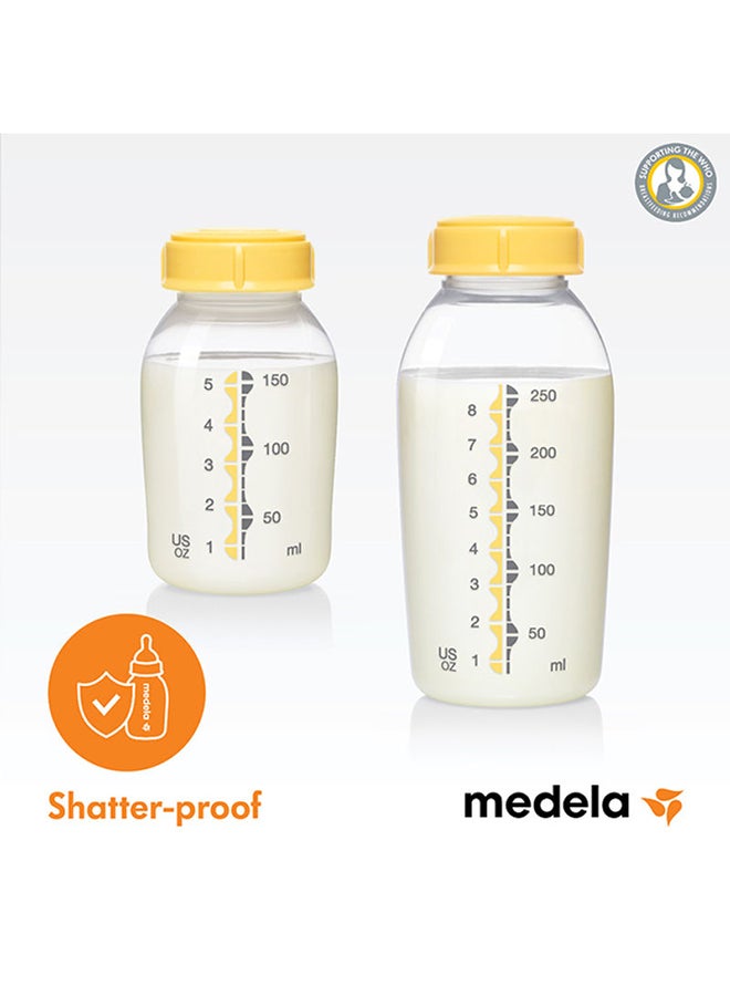 Medela - 2 Pieces Breastmilk Bottles 250 Ml - Safe And Bpa - Free, Accurate Measurement Markings And Compatible With Medela Breast Pumps - Image 1
