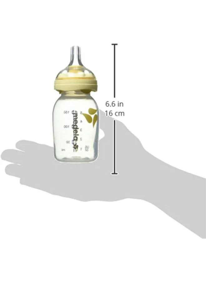 Medela Calma With Breast Milk Bottle 150 ML - Mimics Breastfeeding, One Size Fits All, Natural Feeding Rhythm, Compatible With Medela Breast Pumps, Bpa-Free And Safe
