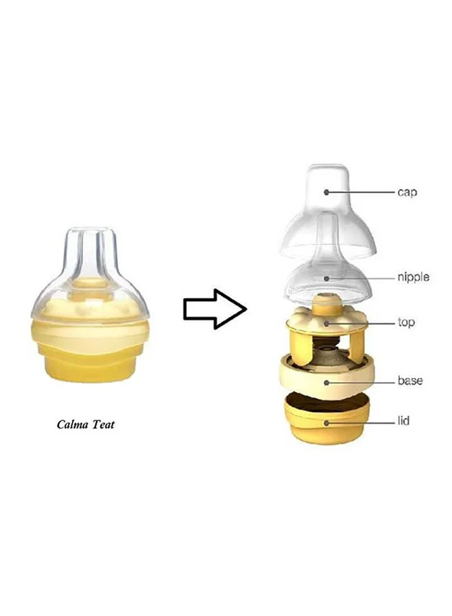Medela Calma Solitaire Breast Milk Feeding Nipple - Natural Breastfeeding Experience, Vacuum-Controlled Flow, Anti-Colic Valve,  Compatible With Medela Bottles