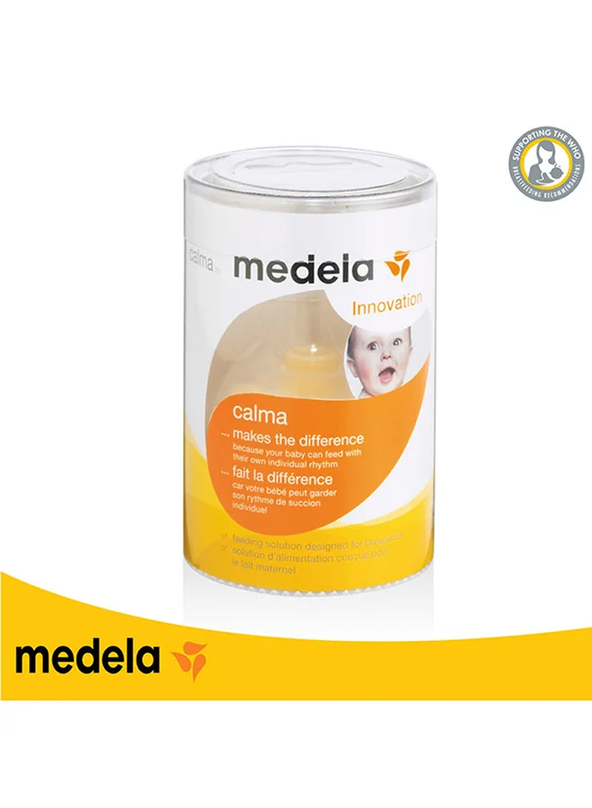 Medela Calma Solitaire Breast Milk Feeding Nipple - Natural Breastfeeding Experience, Vacuum-Controlled Flow, Anti-Colic Valve,  Compatible With Medela Bottles