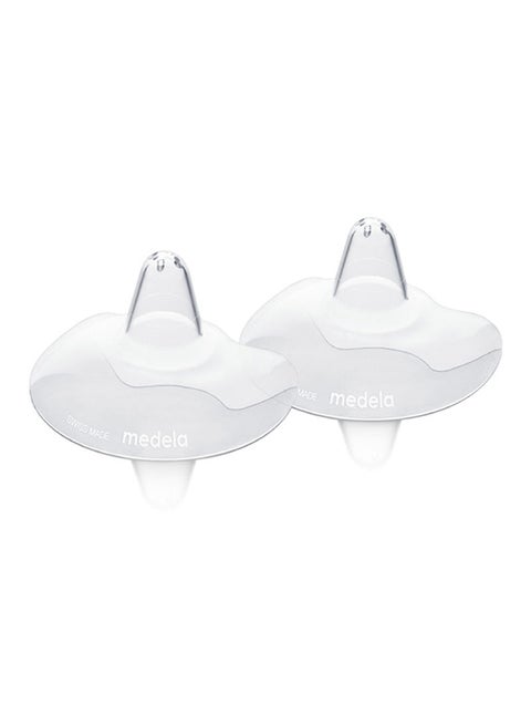 2 Pieces Contact Nipple Shields Large - Assist With Latching, Protective Barrier Made From Soft Silicone
