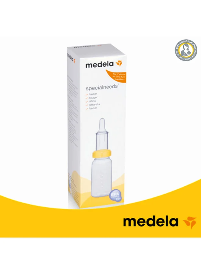 Medela Special Needs Bpa - Free Feeder Set Bottle With Oneway Valve Special Needs Teat With Compression Control