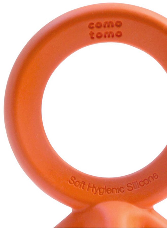 comotomo Silicone Baby Teether 3-12 M Orange - Image 2