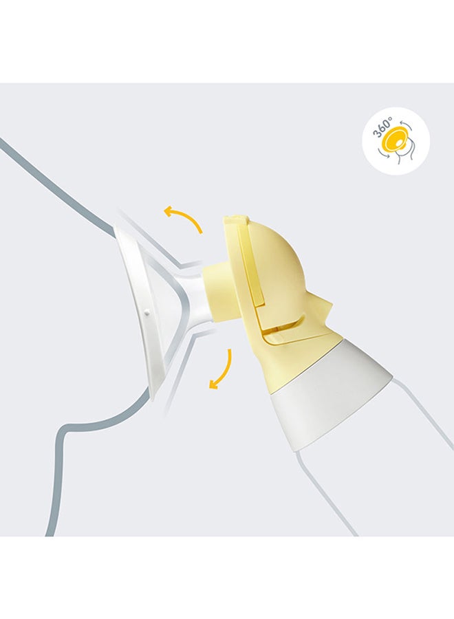 Medela - 2-Phase Expression Technology Swing Flex Electric Breast Pump, Rotated 360 Degree, Soft, Smooth, Flexible, Portable - Yellow - Image 1