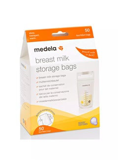 Medela Breastmilk Storage Bags, 50 Pieces - Safe Storage , Pre-Sterilized, Leak-Proof Design, Space-Saving Design With Easy-To-Read Measurements  - Image 3