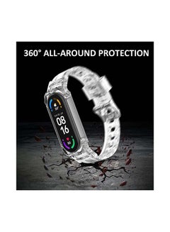 MARGOUN Replacement Silicone Strap For Xiaomi Mi Band 5/ 6 Fitness Tracker Clear  - Image 2