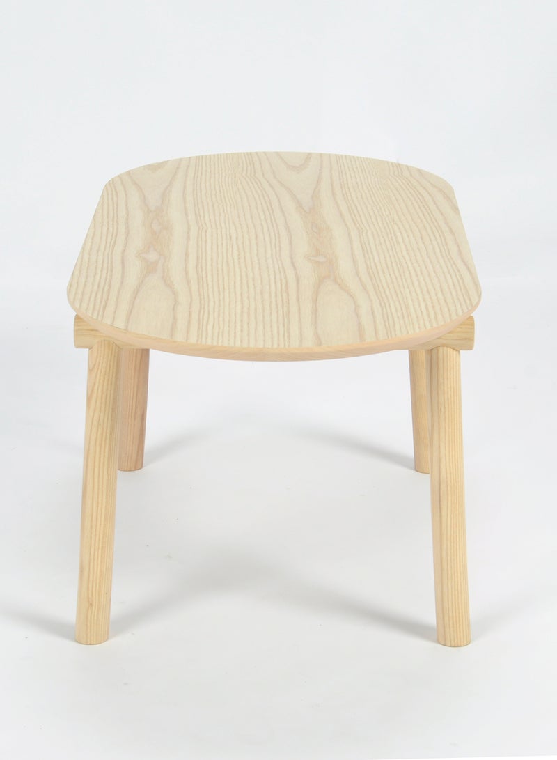 Switch - Round Coffe table with Wood top Wood legs xxx for Living Room Natural 90*45*40cm - Image 1