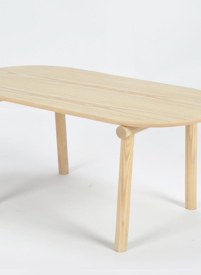 Switch - Round Coffe table with Wood top Wood legs xxx for Living Room Natural 90*45*40cm - Image 1
