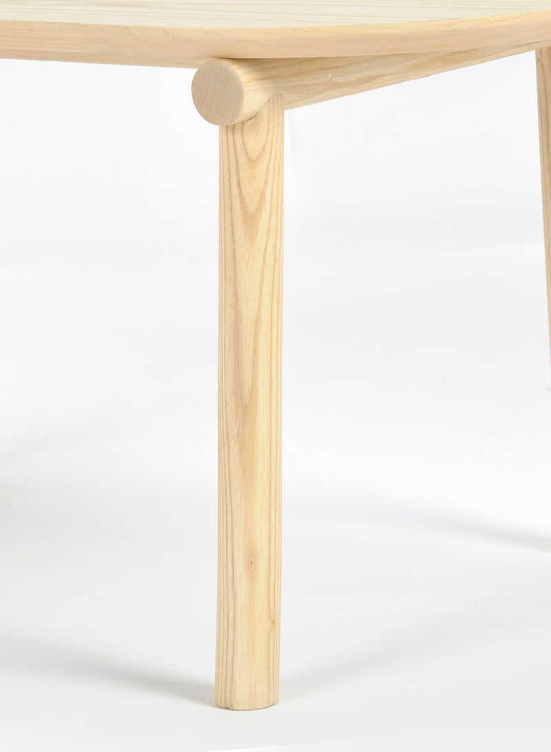 Switch - Round Coffe table with Wood top Wood legs xxx for Living Room Natural 90*45*40cm - Image 1