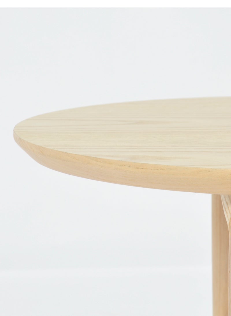 Switch - Round Coffe table with Wood top Wood legs xxx for Living Room Natural 90*45*40cm - Image 1