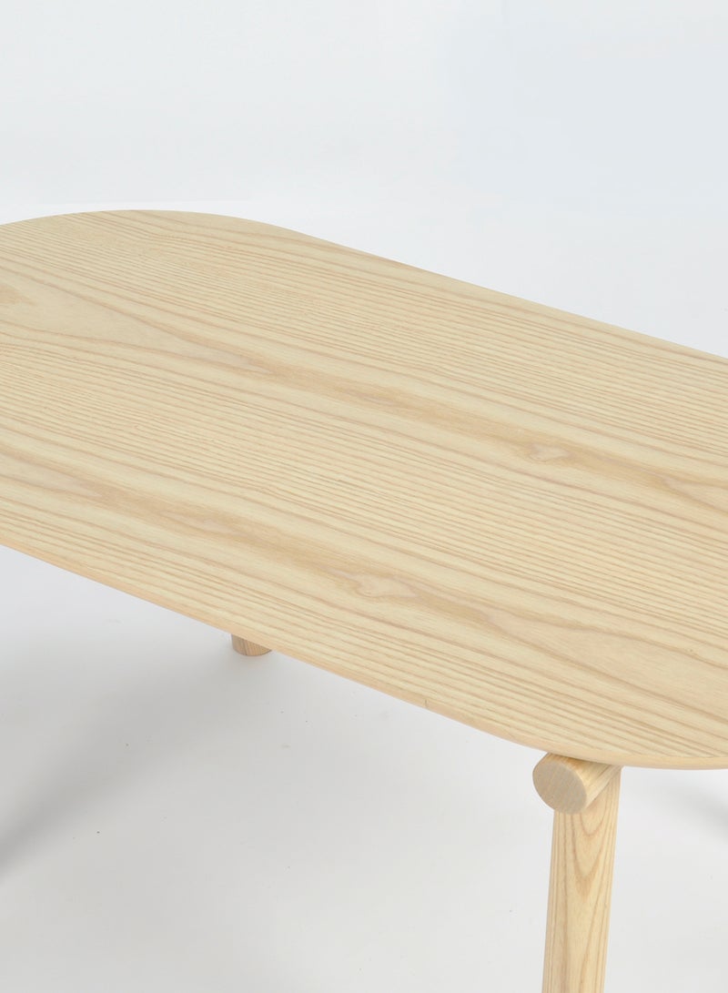 Switch - Round Coffe table with Wood top Wood legs xxx for Living Room Natural 90*45*40cm - Image 1