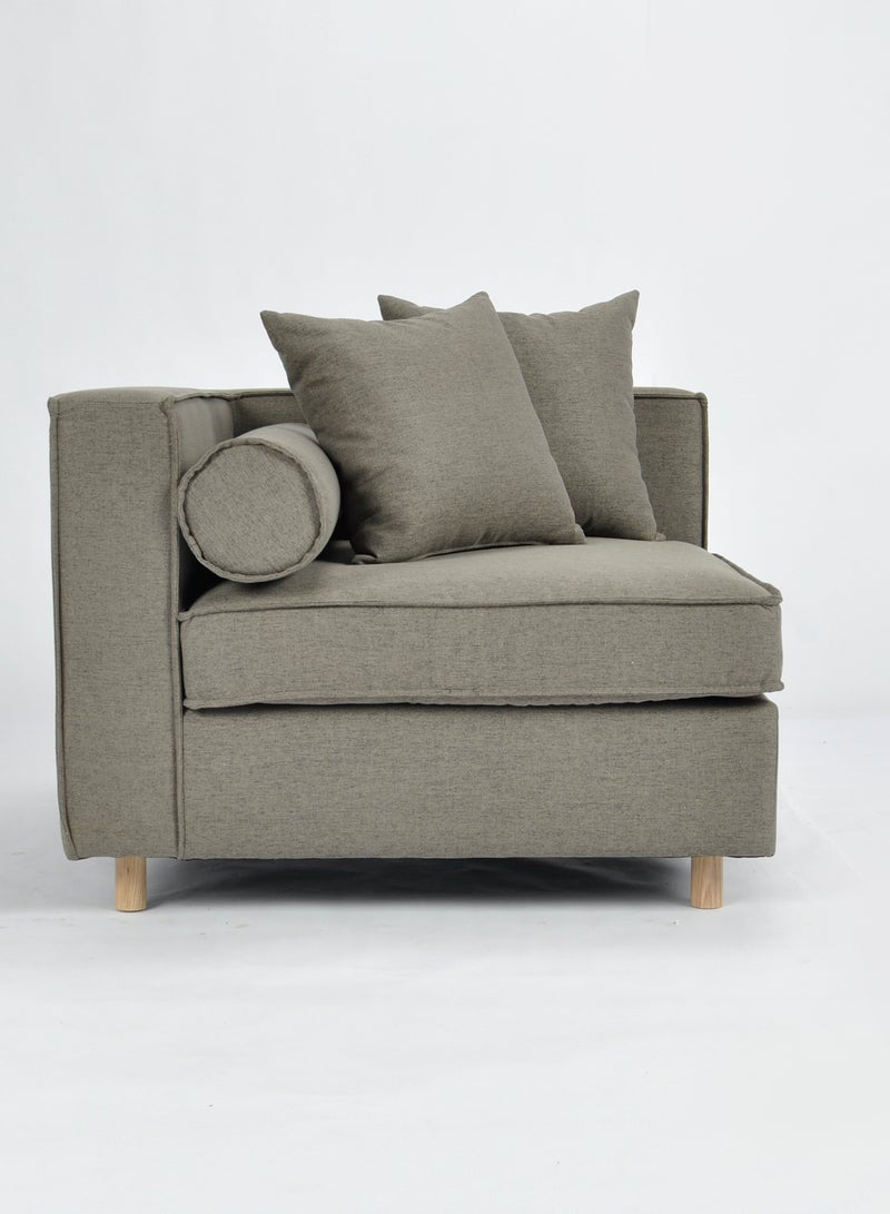 Switch - Modular Sofa - Can be Assembled to Become 2/3 Seater L shape - Upholstered in Fabric, Light Grey Wood Couch - 90X90X81 - Relaxing Sofa light grey 90X90X81cm - Image 1
