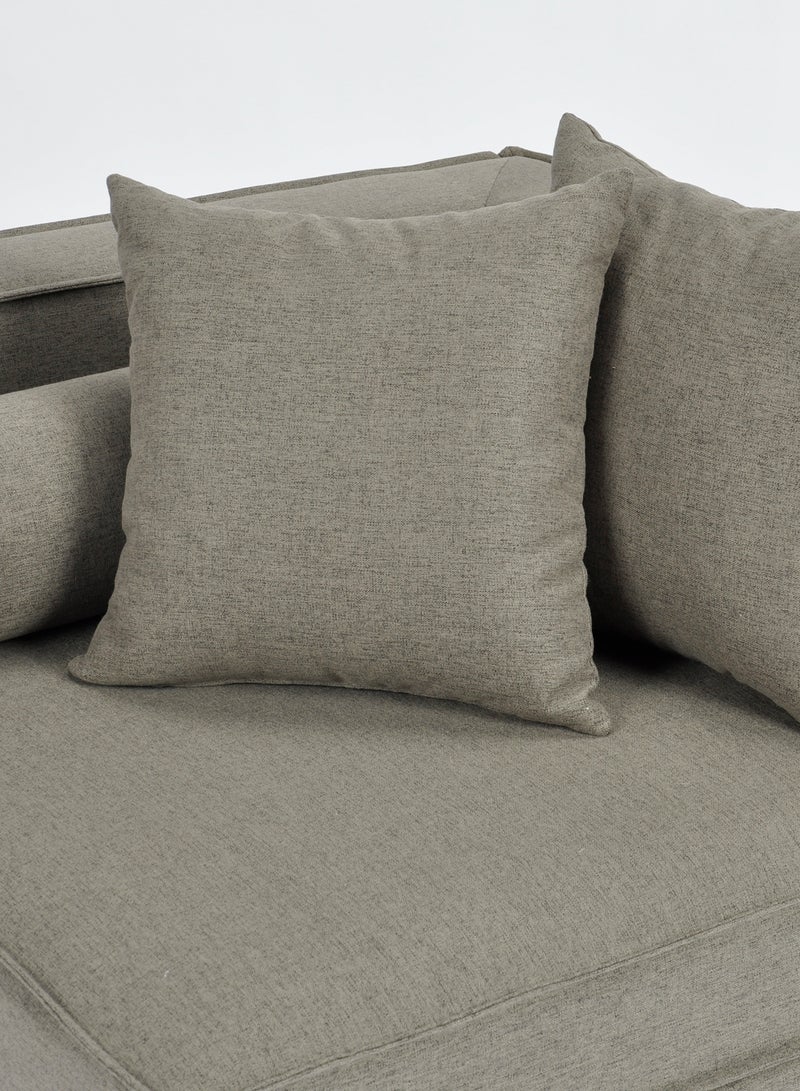 Switch - Modular Sofa - Can be Assembled to Become 2/3 Seater L shape - Upholstered in Fabric, Light Grey Wood Couch - 90X90X81 - Relaxing Sofa light grey 90X90X81cm - Image 1