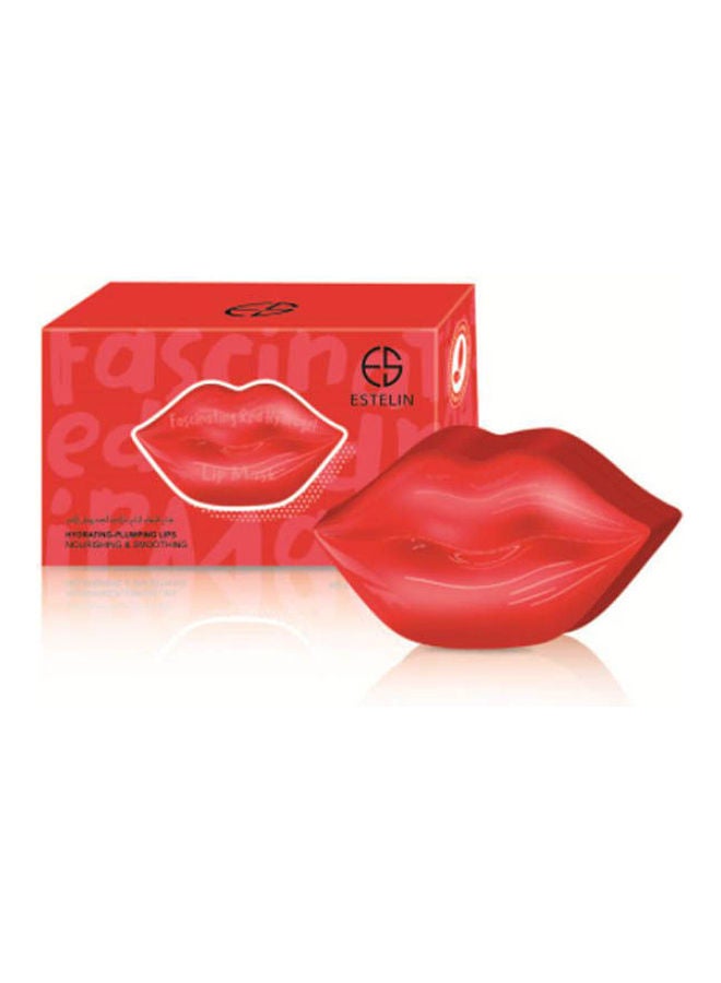 ESTELIN Lip Mask Estelin Fascinating Red Hydrogel Lip Mask Clear 60grams