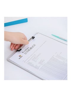 M&G Chenguang A4 Line Type Clip Non-Slip Writing Board Clip White  - Image 2