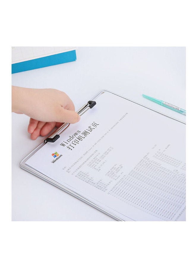 M&G Chenguang A4 Line Type Clip Non-Slip Writing Board Clip White  - Image 2