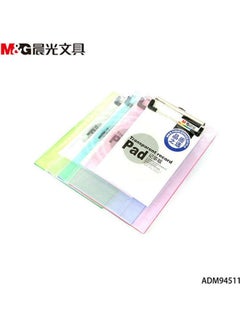 M&G Chenguang A5 Clipboard 3 Color Transparent Vertical-1Pcs White  - Image 1