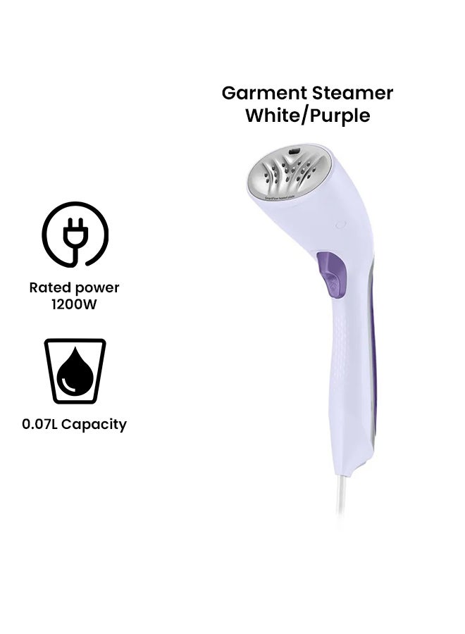Philips Handheld Garment Steamer 0.07 L GC360/36 White/Purple - Image 2