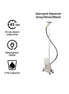 Jiffy Classic Personal Clothing Steamer 3.79 L 1300.0 W MGT706 Grey/Silver/Black  - Image 2