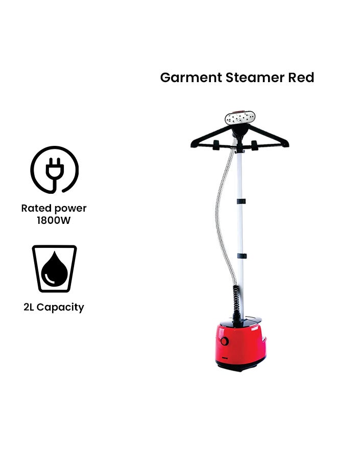 GEEPAS Electric Garment Steamer GGS9695 Red  - Image 2