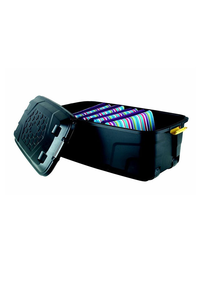 Strata - Heavy Duty Outdoor Storage Box With Wheels (Made In UK) 145 litre Black 94x52x45cm Black 94x52x45cm - Image 1